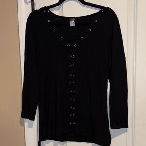 ✨ Lace-Up V-Neck Top ✨